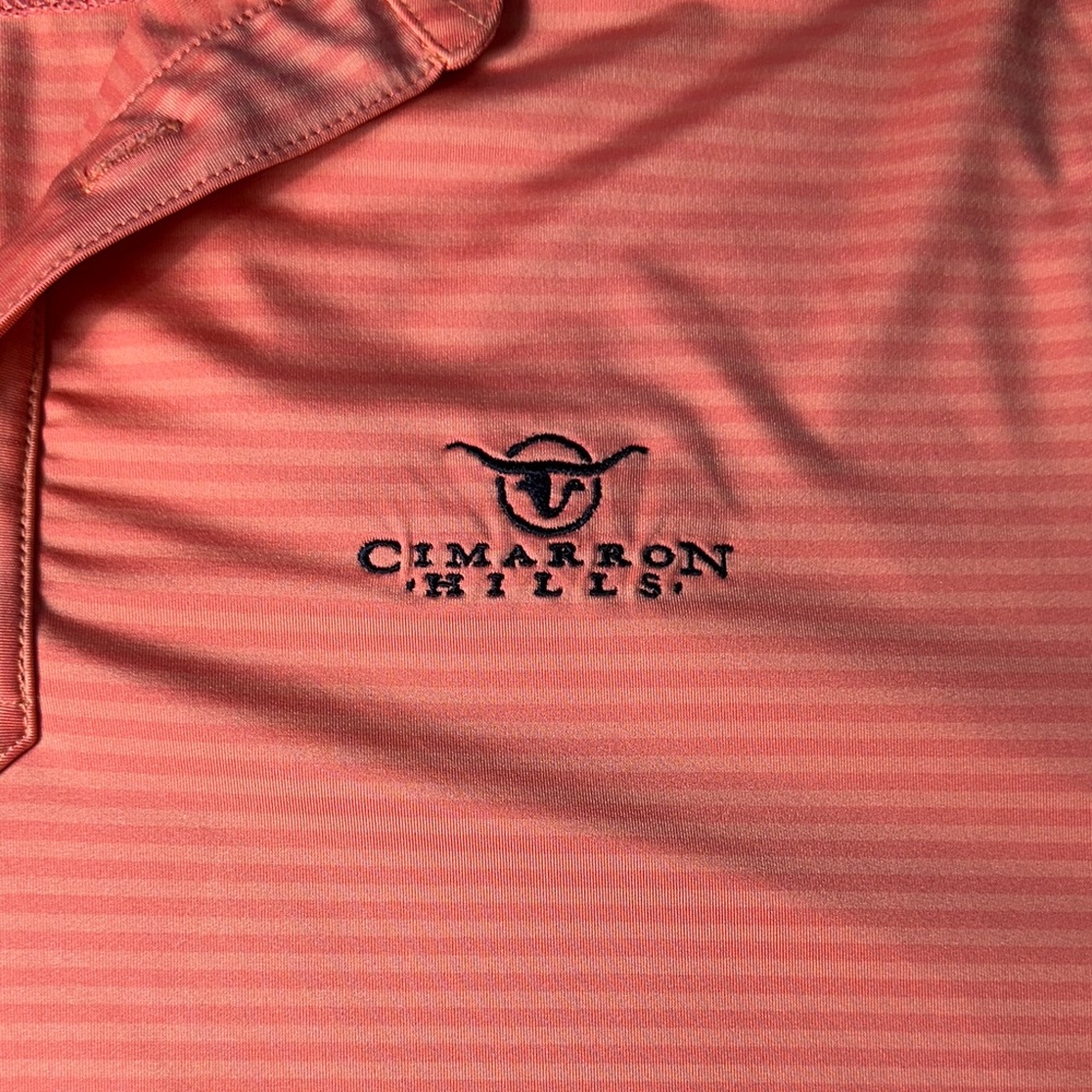 FootJoy Vibrant Coral Polo Shirt for Men - Picture 3 of 5